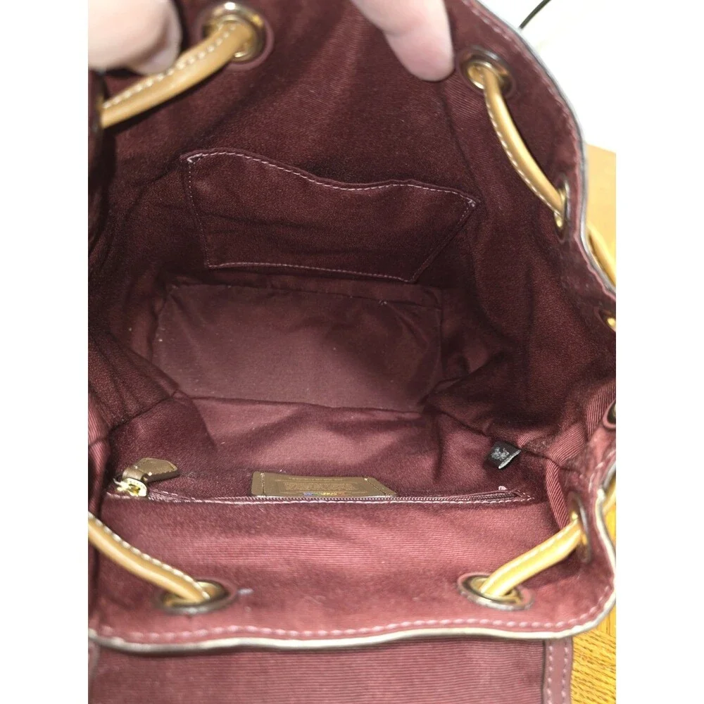 Coach Pennie Backpack 22 Rainbow Signature Mini Backpack Leather W/Wallet